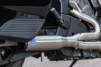 Thumbnail for S&S CYCLE 2-into-1 Qualifier Exhaust System - 50-State - Brushed - Stainless Steel 550-1083