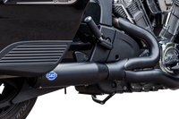Thumbnail for S&S CYCLE 2-into-1 Qualifier Exhaust System - Race Only - Black - Stainless Steel 550-1084