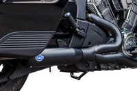 Thumbnail for S&S CYCLE 2-into-1 Qualifier Exhaust System - 50-State - Black - Stainless Steel 550-1085