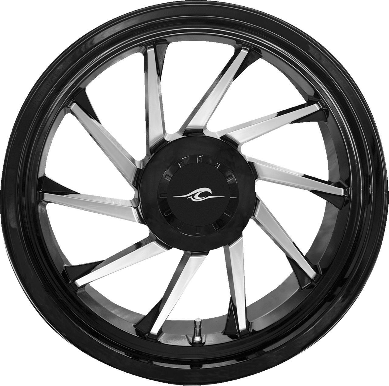 COASTAL MOTO Wheel - Hurricane 3D - Rear Left - Black/Chrome - 18" - Trike 3D-HURL-187T-BC