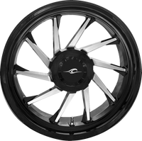 Thumbnail for COASTAL MOTO Wheel - Hurricane 3D - Rear Left - Black/Chrome - 18