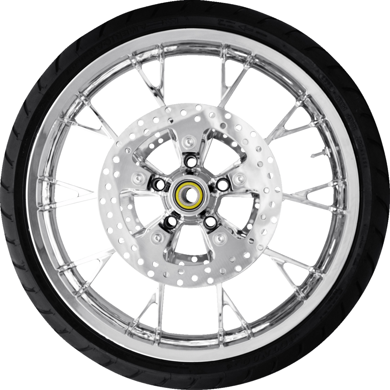 COASTAL MOTO Marlin Front Wheel (21"/Chrome)/Rotors (11.8")/Dunlop Tire (130/60B21) PKG-MAR213CH-ABST