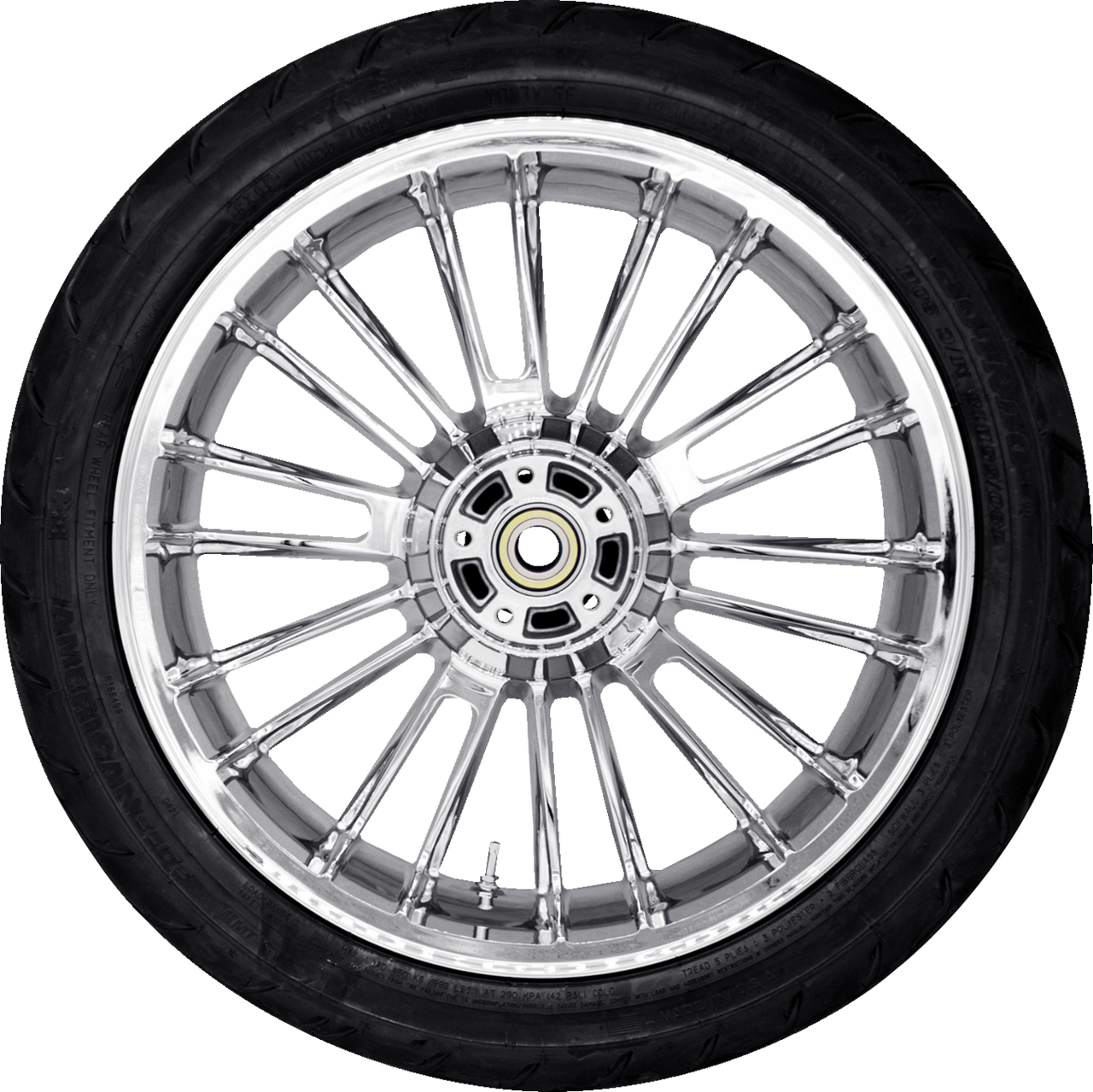 COASTAL MOTO Atlantic Rear Wheel (18"/Chrome)/Dunlop Tire (180/55B18) PKG-ATL185CH-ABST