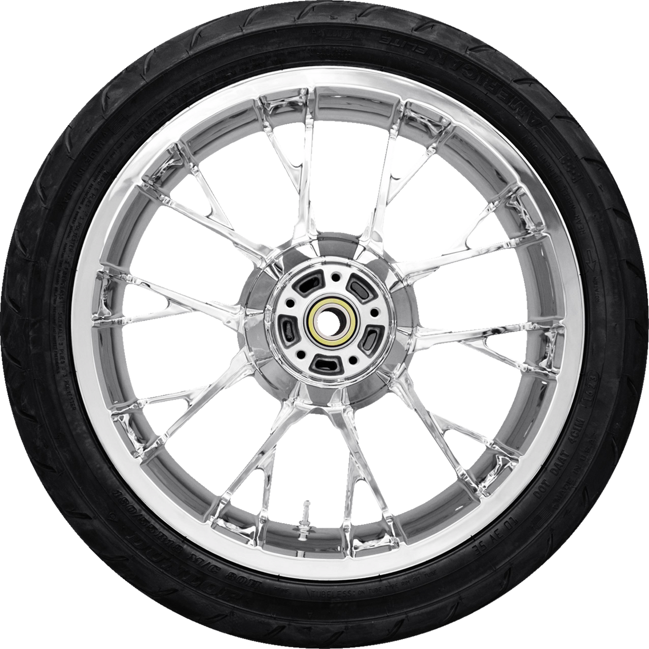COASTAL MOTO Marlin Rear Wheel (18"/Chrome)/Dunlop Tire (180/55B18) PKG-MAR185CH-ABST