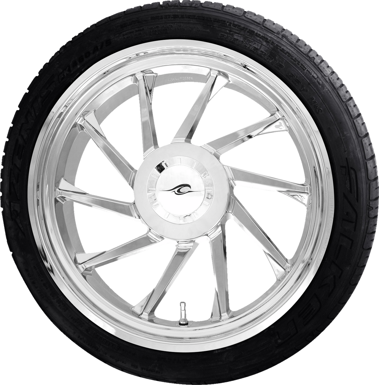 COASTAL MOTO Hurricane 3D Rear Left Wheel (18"/Chrome)/Falken Tire (215/45ZR18) PKG-HURL-187T-CH