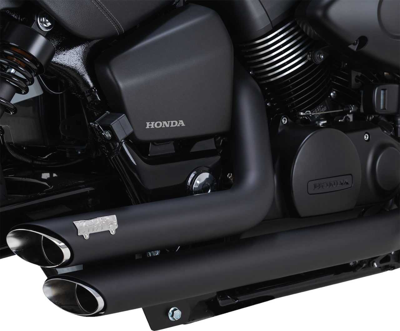 VANCE & HINES Shortshots Staggered Exhaust System - Black 48319