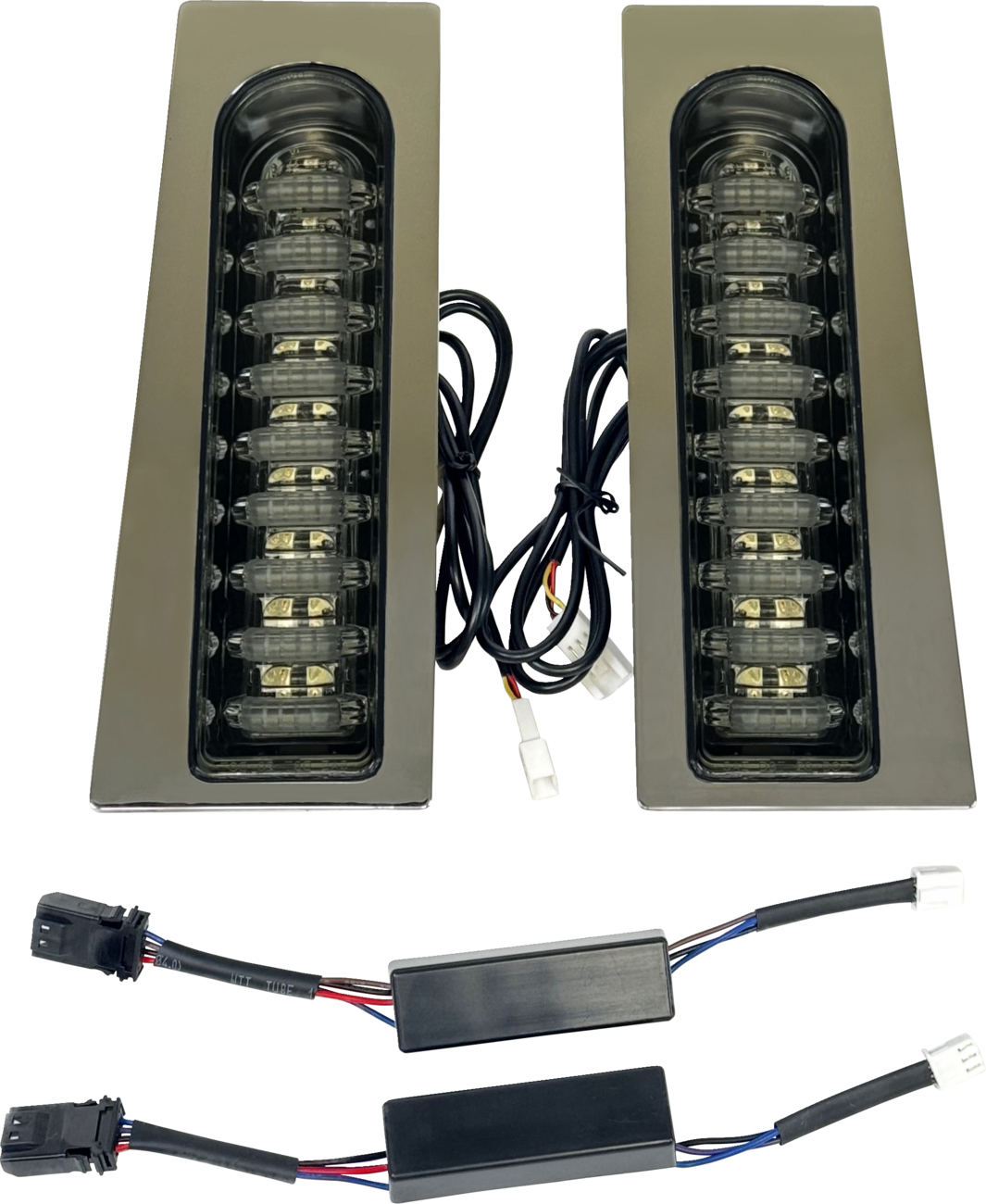 CUSTOM DYNAMICS ProBEAM Auxiliary Fillerz - Run/Brake/Turn - Smoke Lens - Chrome PB-FILL-23-SC