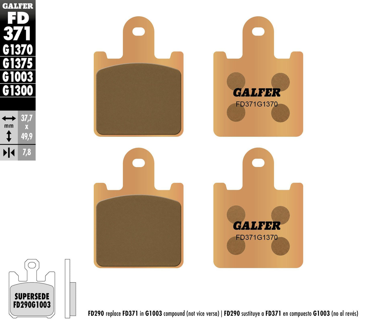 Brake Pads Sintered Fd371g1370