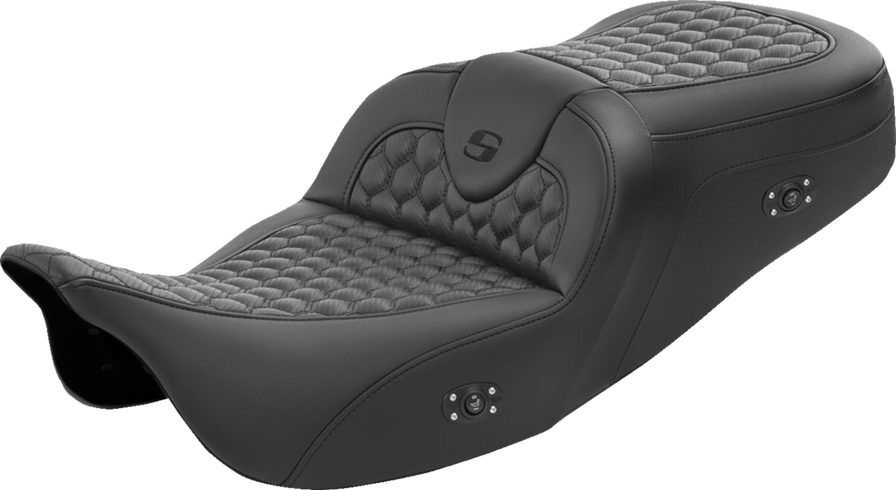 SADDLEMEN RoadSofa* Seat - Honeycomb - without Backrest - Heated - FL '08-'23 808-07B-189HCT