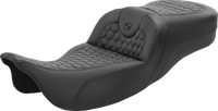 Thumbnail for SADDLEMEN RoadSofa* Seat - Honeycomb - Extended Reach - FL '08-'23 808-07B-190