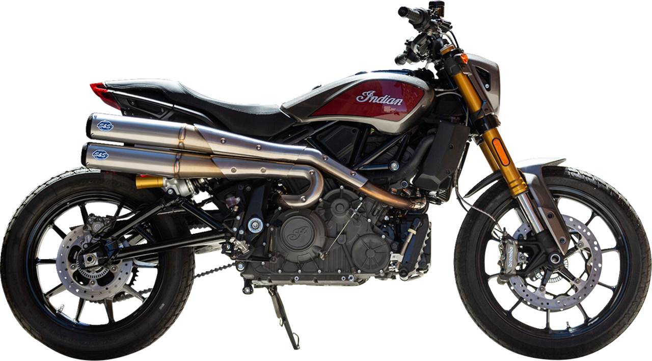S&S CYCLE 2-into-2 Grand National Exhaust System - Race Only - Stainless Steel 550-0949