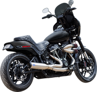 Thumbnail for S&S CYCLE 2-into-1 Qualifier Exhaust System - Race Only - Brushed Stainless 550-1105
