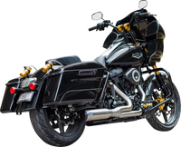Thumbnail for S&S CYCLE 2-into-1 Qualifier Exhaust System - Race Only - Brushed Stainless 550-1107