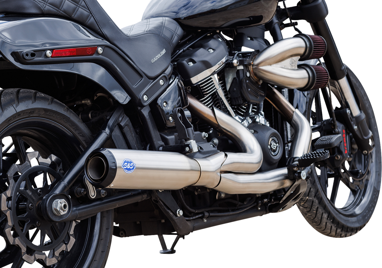 S&S CYCLE 2-into-1 Qualifier Exhaust System - 49-State - Silver 550-1103
