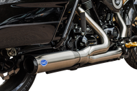 Thumbnail for S&S CYCLE 2-into-1 Qualifier Exhaust System - Race Only - Brushed Stainless 550-1107