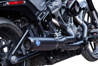 Thumbnail for S&S CYCLE 2-into-1 Qualifier Exhaust System - Race Only - Guardian Black 550-1106