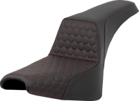 Thumbnail for SADDLEMEN Step-Up Seat - Honeycomb - Red Stitching - FXBB/FXST '18-'24 A818-30-177RED