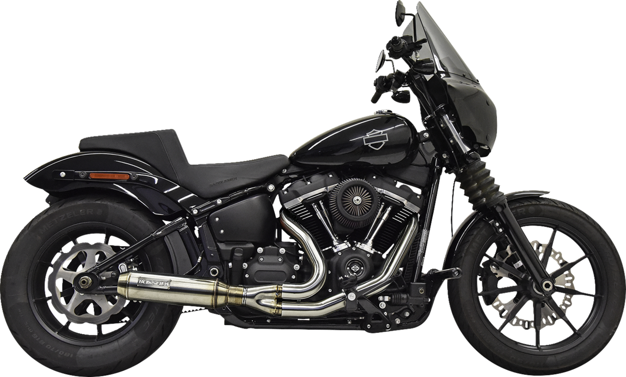 BASSANI XHAUST 2-into-1 Exhaust System with Superbike Muffler - Stainless Steel 1S77SSE