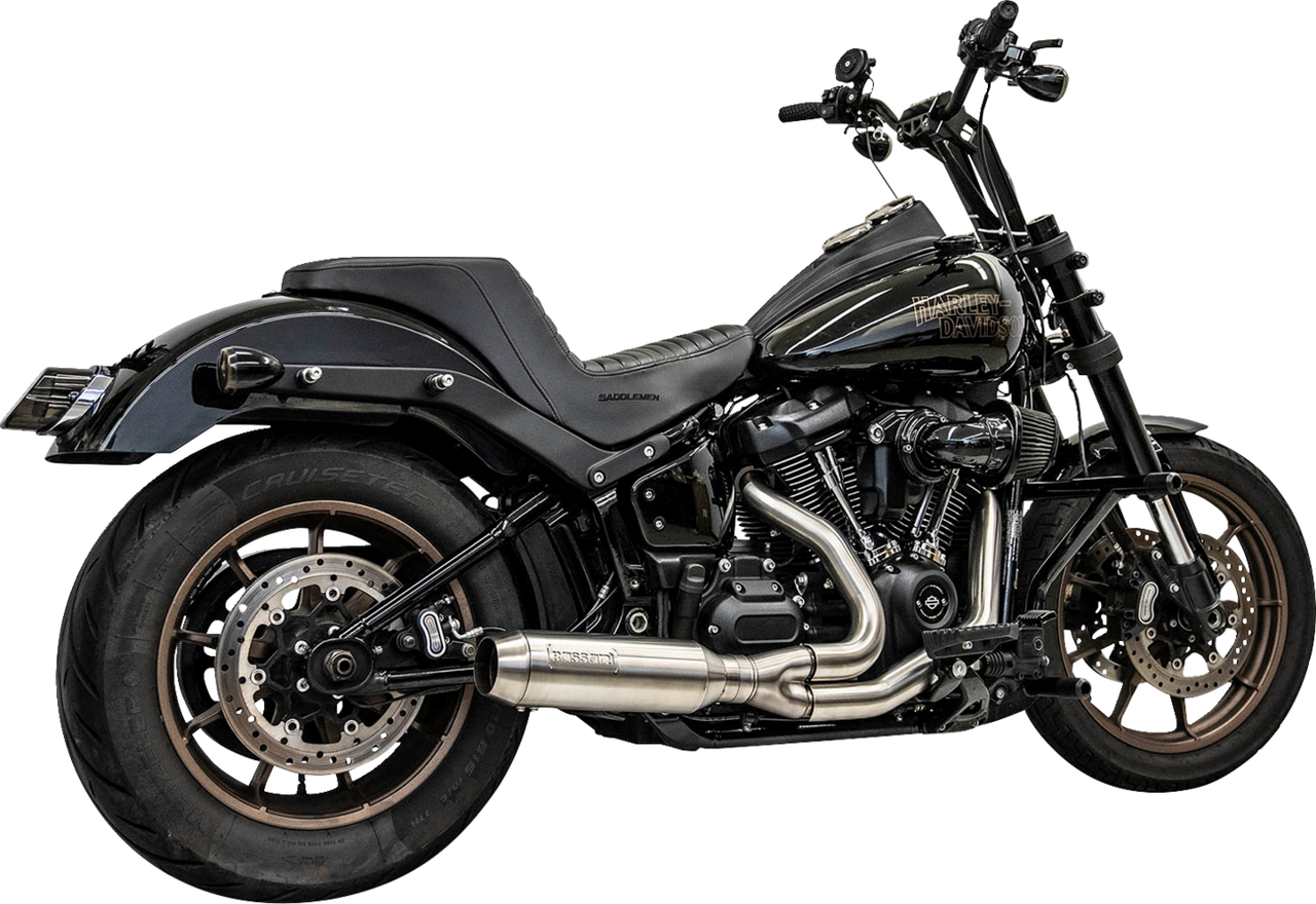 BASSANI XHAUST 2-into-1 Exhaust System with Superbike Muffler - Stainless Steel 1S77SSE