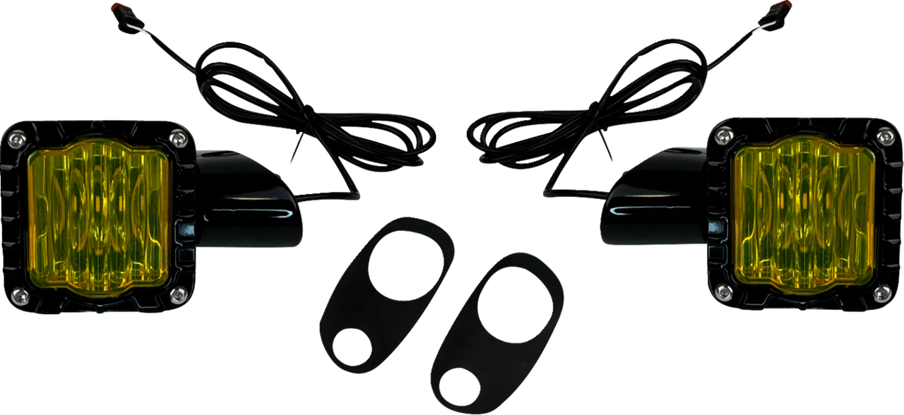CUSTOM DYNAMICS LED Turn Signals - Black -Yellow Lens - Road Glide SD-RG-FT-YB