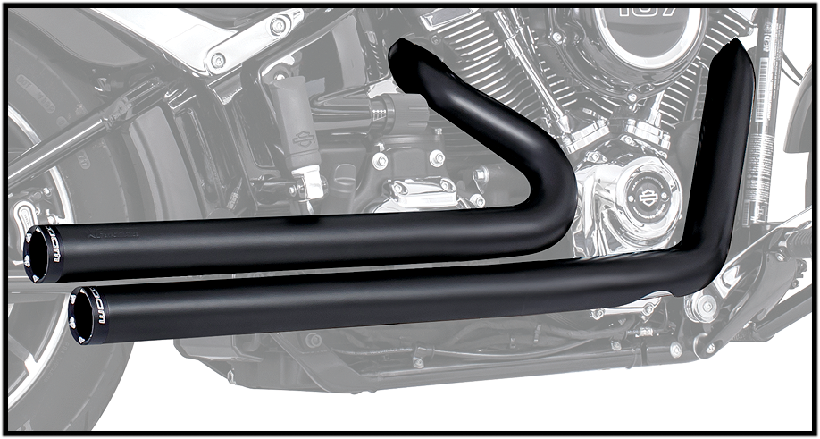 Independence Staggered Black W/Black Tip M8 Softail