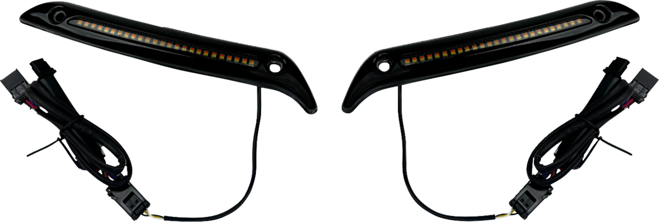 CUSTOM DYNAMICS LED Windshield Trim - Gloss Black CD-LRST-WT-B