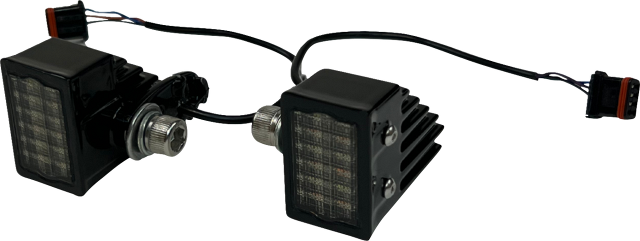 CUSTOM DYNAMICS LED Turn Signals - Front - Gloss Black CD-LRST-FTS-B