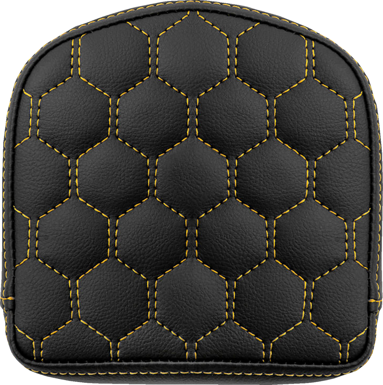 SADDLEMEN RoadSofa* Sissy Bar Pad - Honeycomb - Gold Stitching 040849GOL