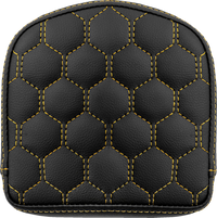 Thumbnail for SADDLEMEN RoadSofa* Sissy Bar Pad - Honeycomb - Gold Stitching 040849GOL