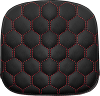Thumbnail for SADDLEMEN Sissy Bar Pad - Honeycomb - Red Stitching 040749RED