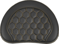 Thumbnail for SADDLEMEN RoadSofa* Sissy Bar Pad - Honeycomb - Gold Stitching 051349GOL