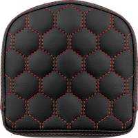 Thumbnail for SADDLEMEN RoadSofa* Sissy Bar Pad - Honeycomb - Red Stitching 040849RED