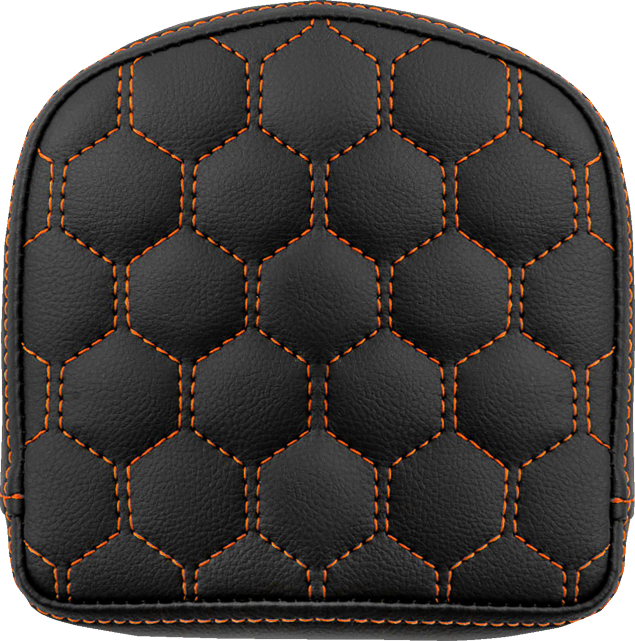 SADDLEMEN RoadSofa* Sissy Bar Pad - Honeycomb - Orange Stitching 040849ORA