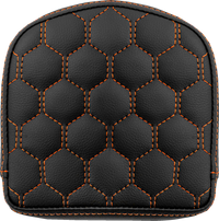 Thumbnail for SADDLEMEN RoadSofa* Sissy Bar Pad - Honeycomb - Orange Stitching 040849ORA