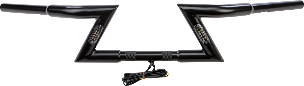 Matte Black Z Bars 6" Rise W/Led Turnsignals