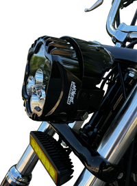 Thumbnail for CUSTOM DYNAMICS LED Headlight - Shark Demon? - Pedestal Mount SD2-PM-W