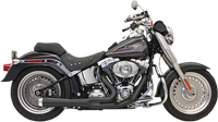 Thumbnail for BASSANI XHAUST 2:1 Exhaust - Black - Short - Softail 12122J