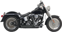 Thumbnail for BASSANI XHAUST Pro Street Exhaust - Black - Turn Out - '86-'17 Softail 1S24DB