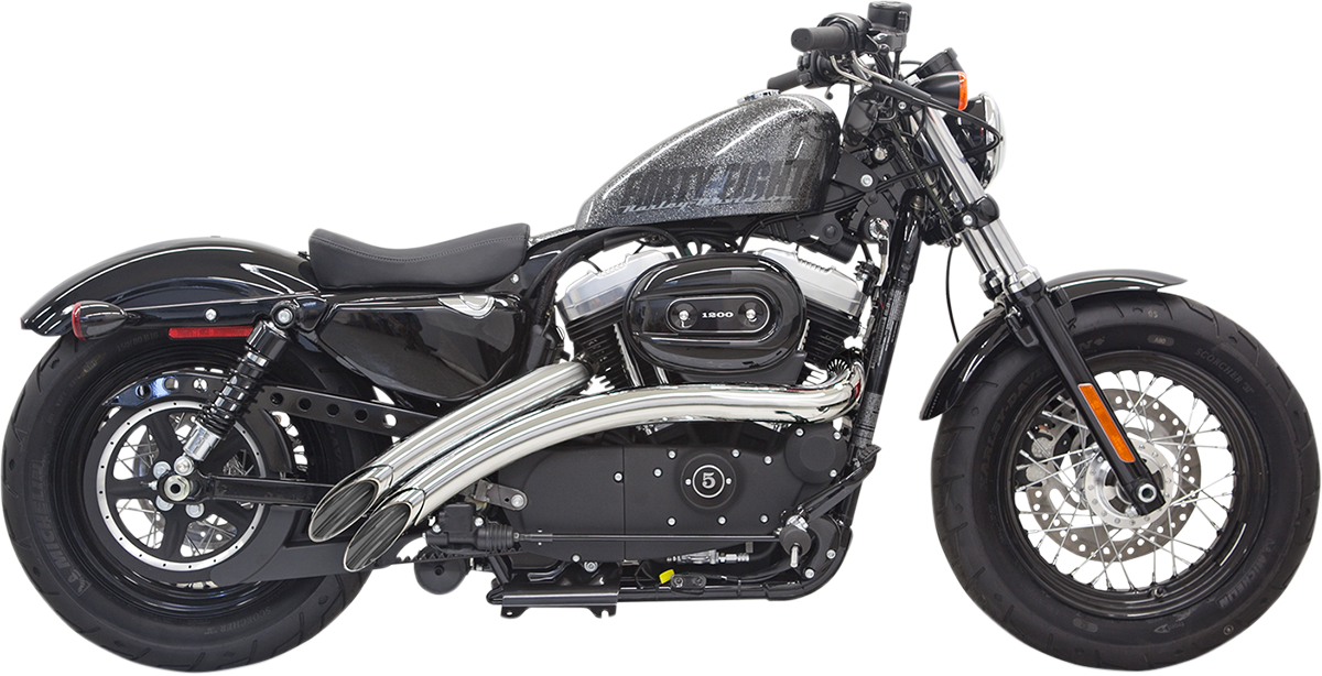 BASSANI XHAUST Radial Sweeper Exhaust - Chrome - '14-'19 XL 1X2FC