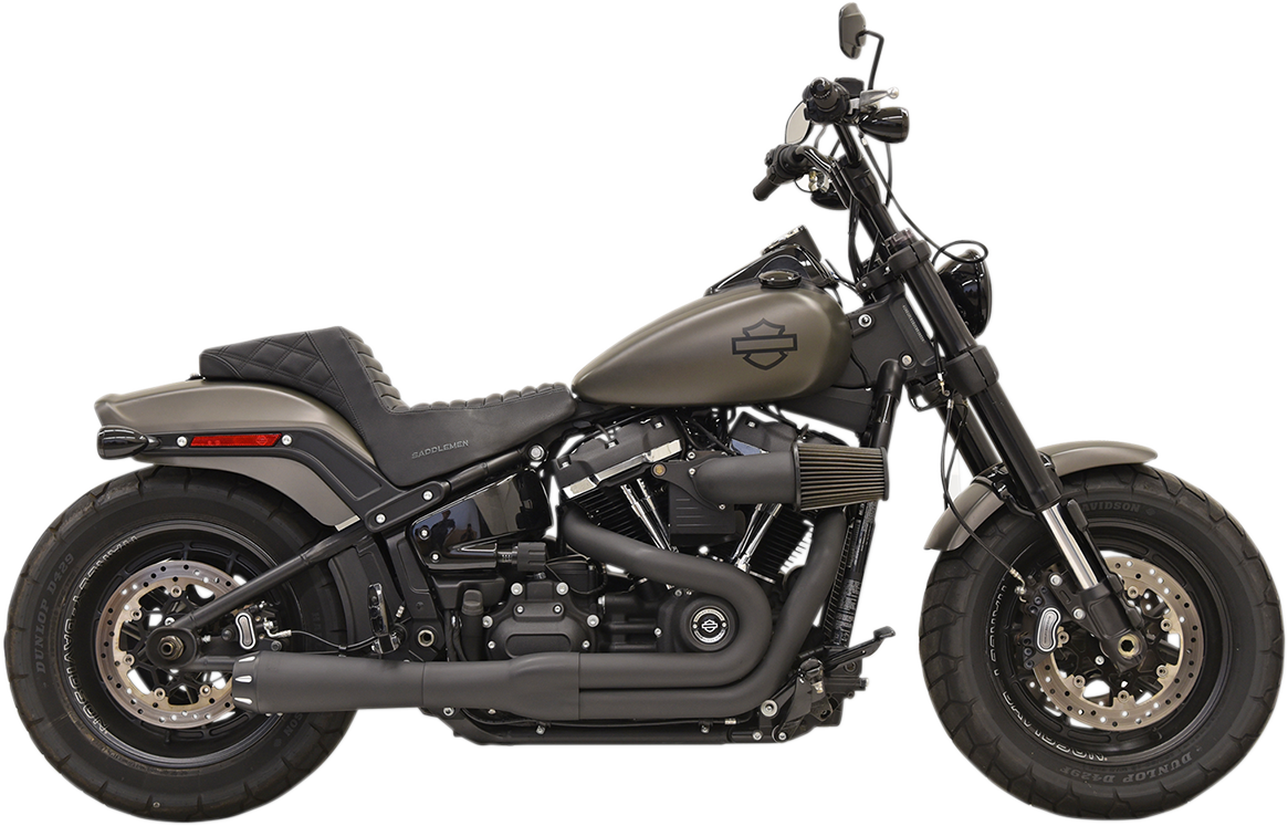 BASSANI XHAUST 2-into-1 Road Rage Exhaust System - Black 1S92RB