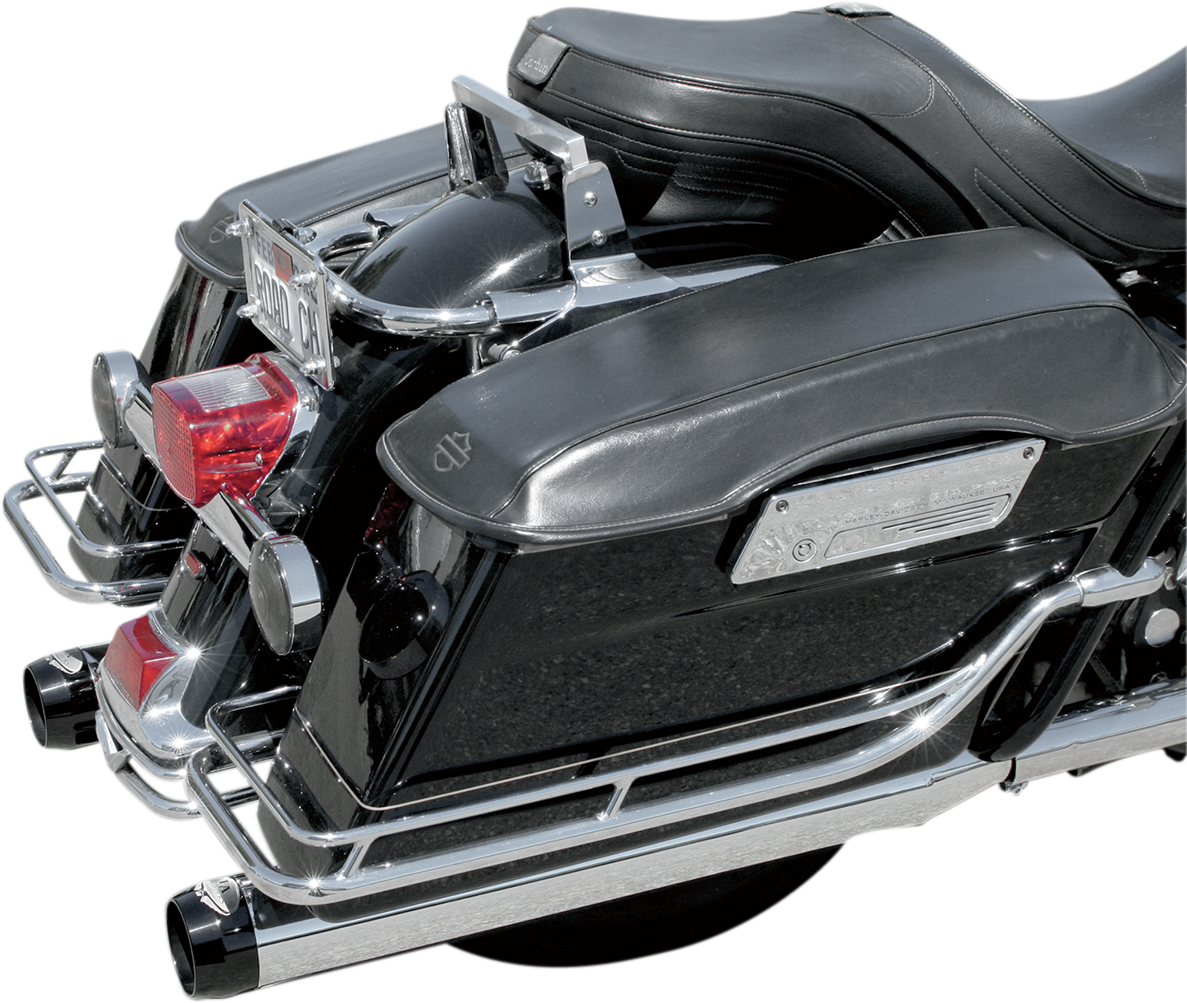 BASSANI XHAUST 4" Quick Change Series Slip-On Mufflers - Black - FL '95-'16 1F740B