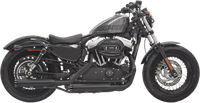 Thumbnail for BASSANI XHAUST Firepower Series Slip-On Mufflers - Black - Fluted - Sportster 1X27TB
