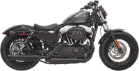 Thumbnail for BASSANI XHAUST Firepower Series Slip-On Mufflers - Black - Slash-Cut - Sportster 1X27SBB