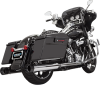 Thumbnail for BASSANI XHAUST DNT Straight Can Mufflers for '95-'16 FL - Chrome/Black 1F7DNT5