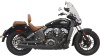 Thumbnail for BASSANI XHAUST 2:1 Exhaust - Black - Short - Scout 8S12JB