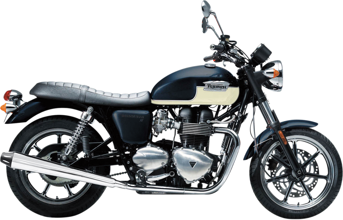 BASSANI XHAUST 3.5" Mufflers - Chrome/Black - Bonneville SE 7B37K