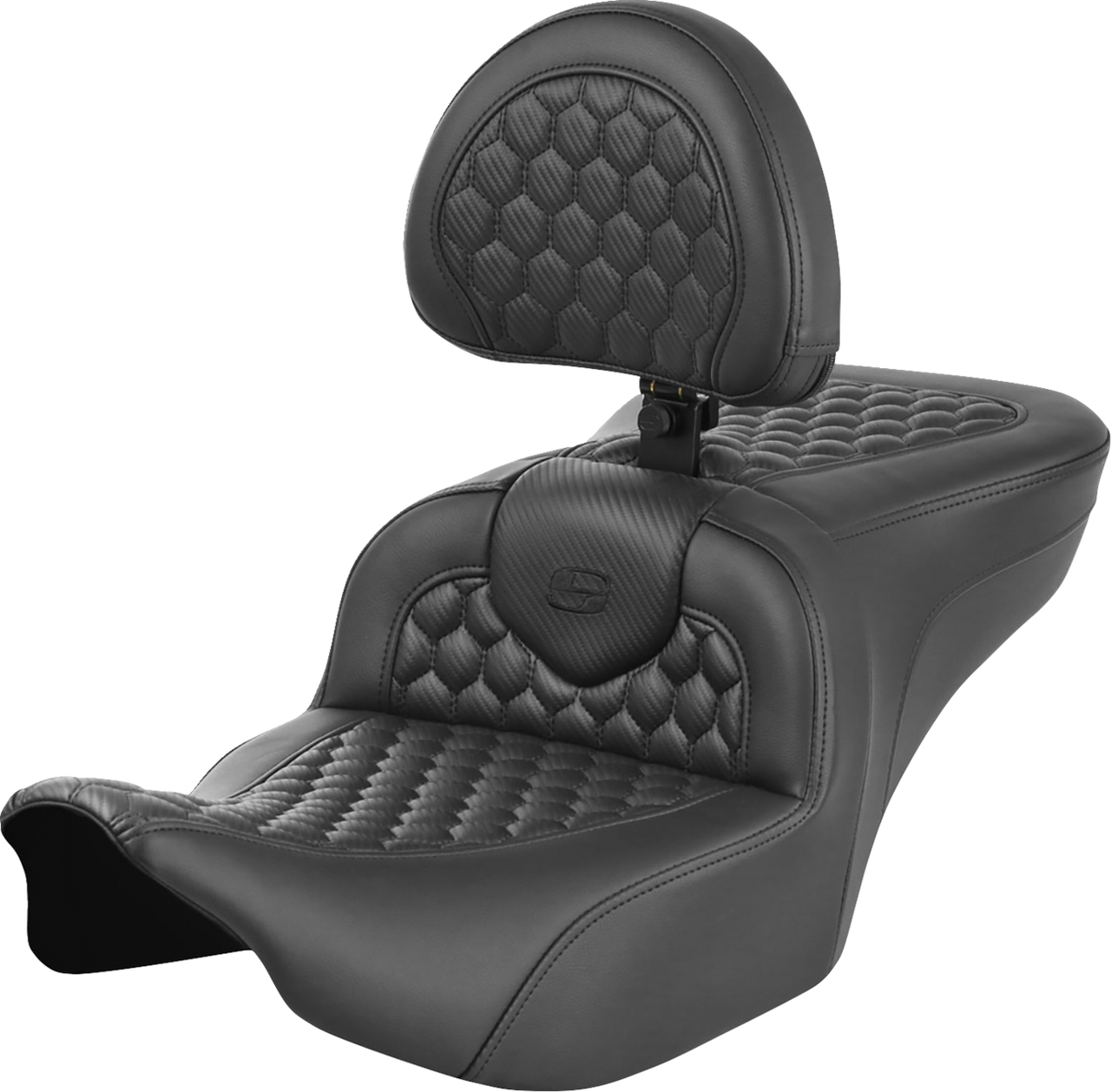 SADDLEMEN Roadsofa* Seat - with Backrest - Honeycomb - FLTR/FLHX '23-'24 823-07-189B0