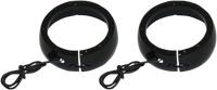 Thumbnail for CUSTOM DYNAMICS Lighted Passing Lamp Trim Ring '96-'05 FLHT - Black CDTB-45TR-3B