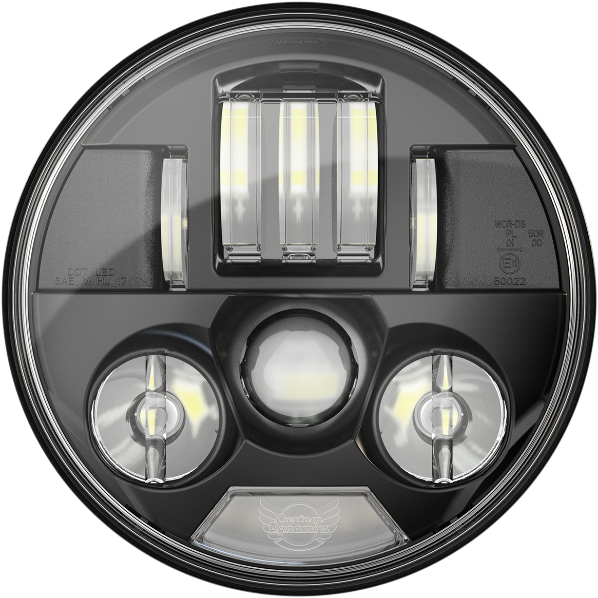CUSTOM DYNAMICS 7" Probeam? LED Headlamp - Indian - Black PB-7-IND-B