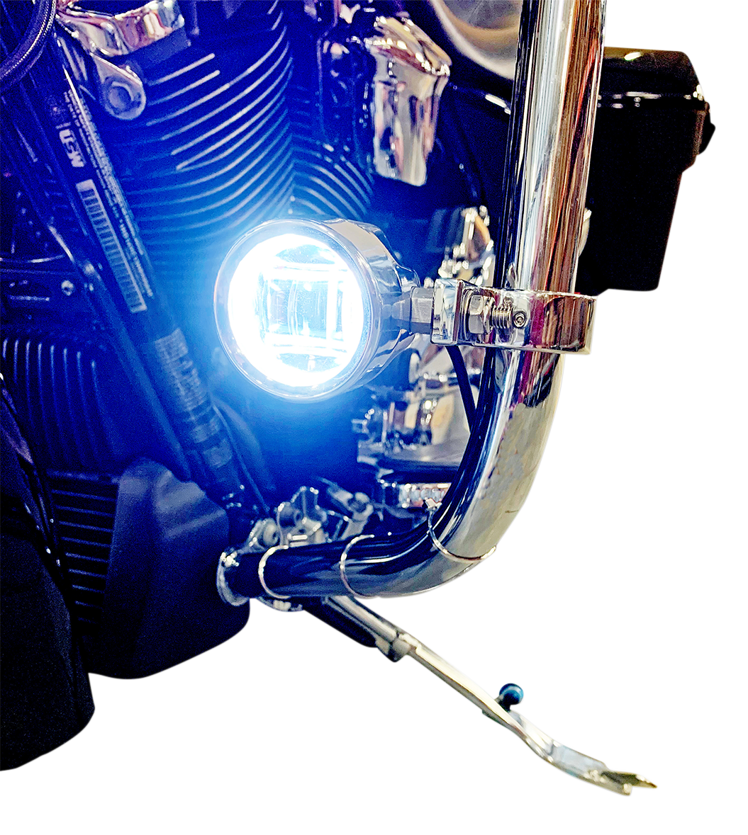 CUSTOM DYNAMICS LED Fog Light - Indian - Chrome PB-FOG-IND-C